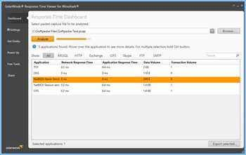 Response Time Viewer For Wireshark screenshot