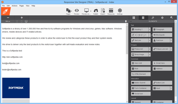 Responsive Site Designer (formerly CoffeeCup VisualSite Designer) screenshot