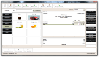 Restaurant Point of Sale screenshot