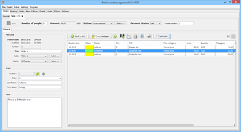 Restaurantmanagement screenshot