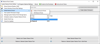 Restore Point Creator screenshot 2