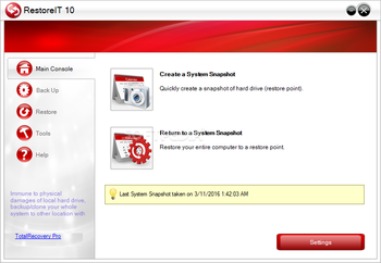 RestoreIT screenshot