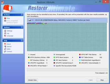 Restorer Ultimate screenshot