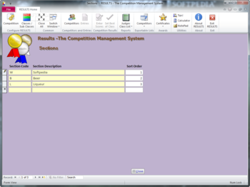 RESULTS - The Competition Mangement System screenshot 2