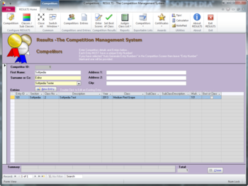 RESULTS - The Competition Mangement System screenshot 4