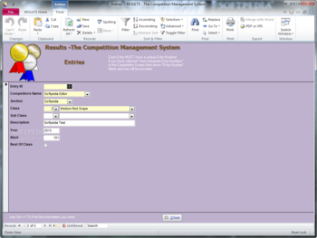 RESULTS - The Competition Mangement System screenshot 5
