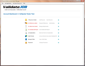 Resume Builder and Job Search Manager screenshot