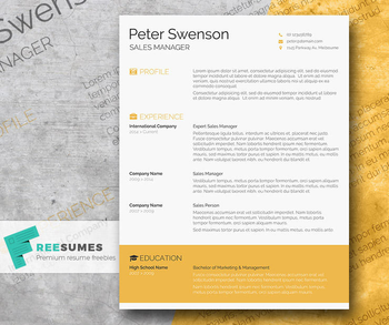Resume Template Word screenshot