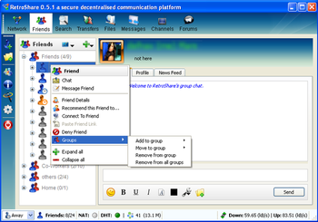 RetroShare screenshot