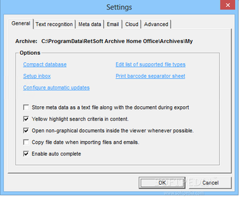 RetSoft Archive Home Office screenshot 7