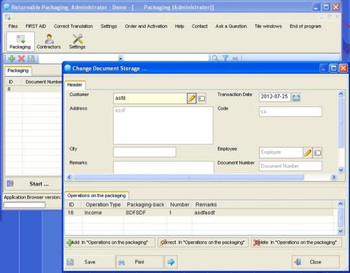 Returnable Packages screenshot