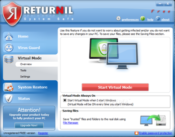 Returnil System Safe Free 2011 screenshot 4