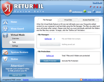 Returnil System Safe Free 2011 screenshot 5