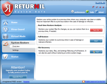 Returnil System Safe Free 2011 screenshot 8