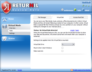 Returnil System Safe Pro screenshot 5