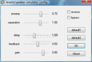 Reverb/Speaker Simulator screenshot