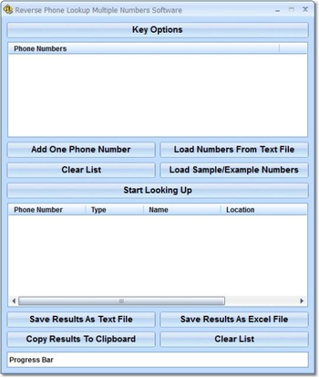 Reverse Phone Lookup Multiple Numbers Software screenshot