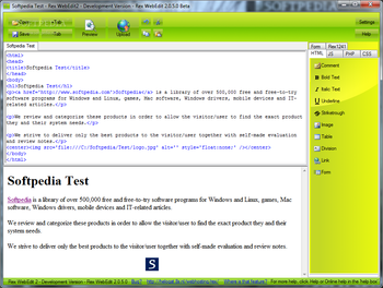 Rex Webedit2 screenshot