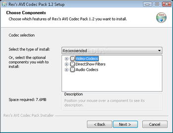 Rex's AVI Codec Pack screenshot