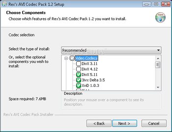 Rex's AVI Codec Pack screenshot 2