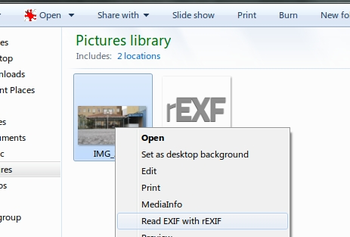 rEXIF screenshot