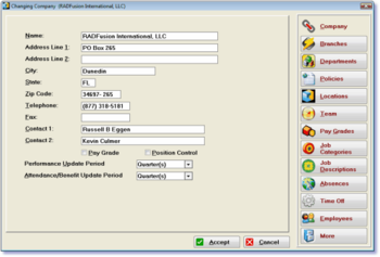 RFI Human Resources screenshot