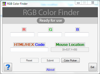 RGB Color Finder screenshot