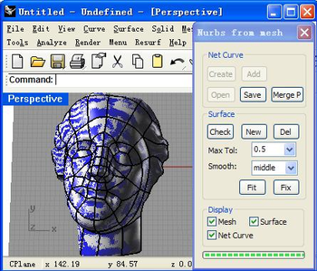 RhinoResurf2(WIP) for Rhino screenshot