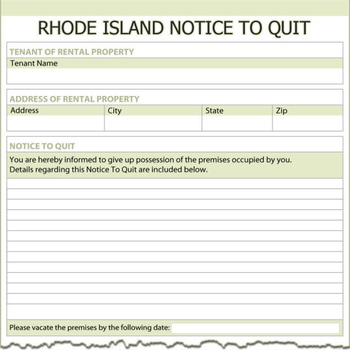 Rhode Island Notice To Quit screenshot