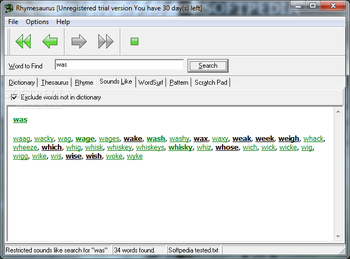 Rhymesaurus screenshot 3