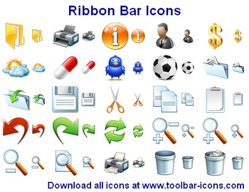 Ribbon Bar Icon Set screenshot