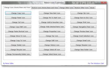 Ribbon Icons Customizer screenshot
