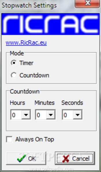 RicRac StopWatch screenshot 2