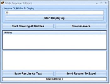 Riddle Database Software screenshot