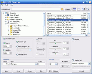 Right JPG converter screenshot