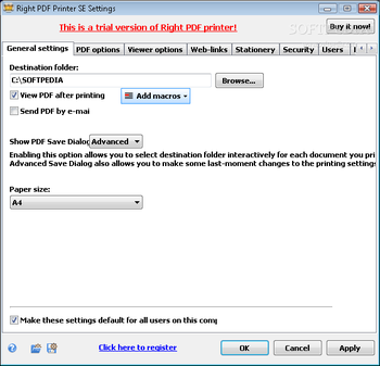 Right PDF Printer SE screenshot