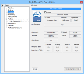 RightMark CPU Clock Utility screenshot 2