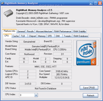 RightMark Memory Analyzer screenshot 3