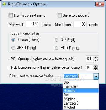 RightThumb screenshot