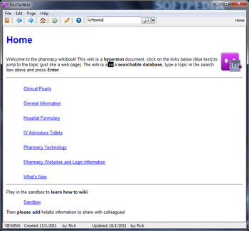 RikiTikiWiki screenshot