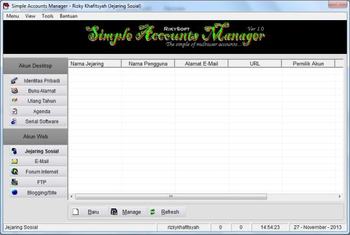 RikySoft Simple Account Manager screenshot