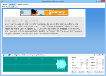 Ringtonesia LG enV Touch Maker screenshot 2