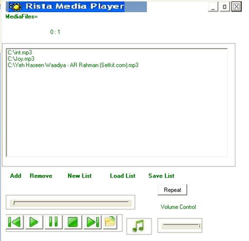 Rista Mp3 Player screenshot