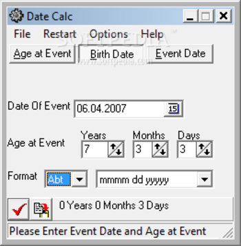 RJT DateCalc screenshot