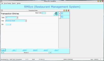 RMSys screenshot 2