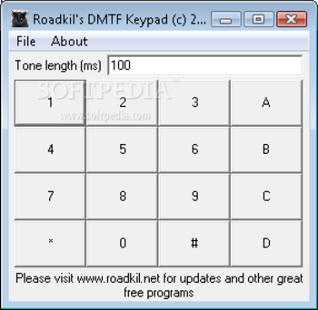 Roadkil's DTMF Keypad screenshot