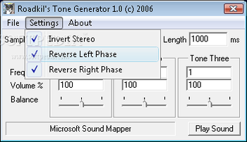 Roadkil's Tone Generator screenshot 3