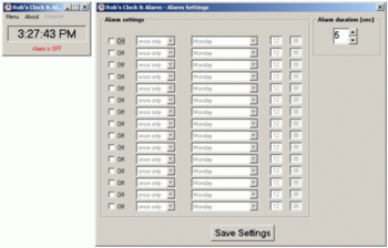 Rob's Clock & Alarm screenshot