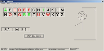 Rob's Hangman screenshot