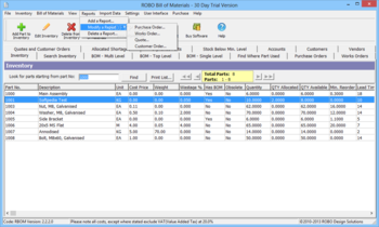 ROBO Bill of Materials screenshot 6
